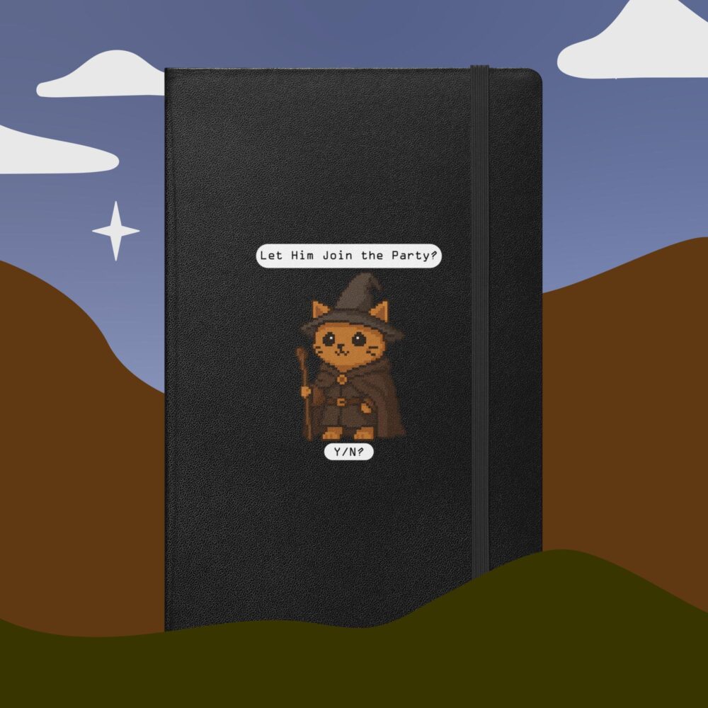 Wizard Kitty Hardcover bound notebook